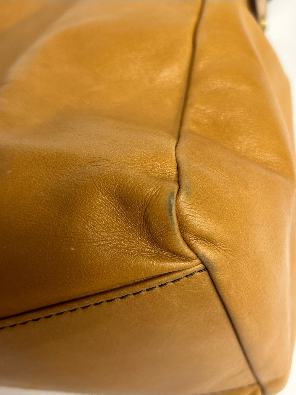 Hobo Brand Sheila Medium Satchel Leather Top Handle Bag Natural - Picture 6 of 8